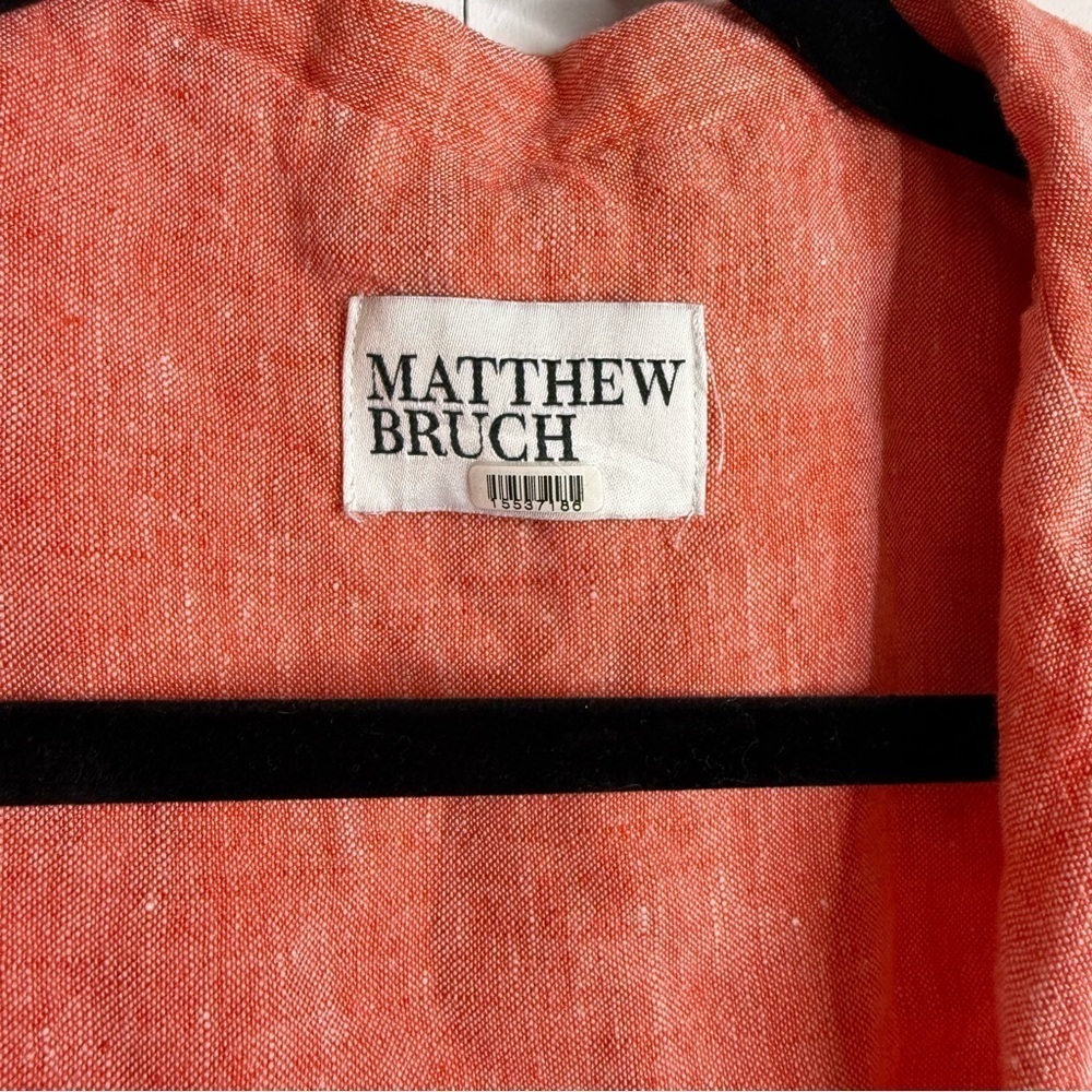 Matthew Bruch Vest with Triangle Linen Top - Red - Small - Picture 7 of 10